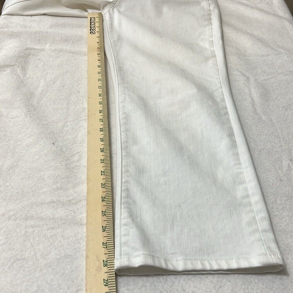 Land's End High Rise Straight‎ Jeans Women's Size 14 Canvas White Denim - Picture 11 of 12